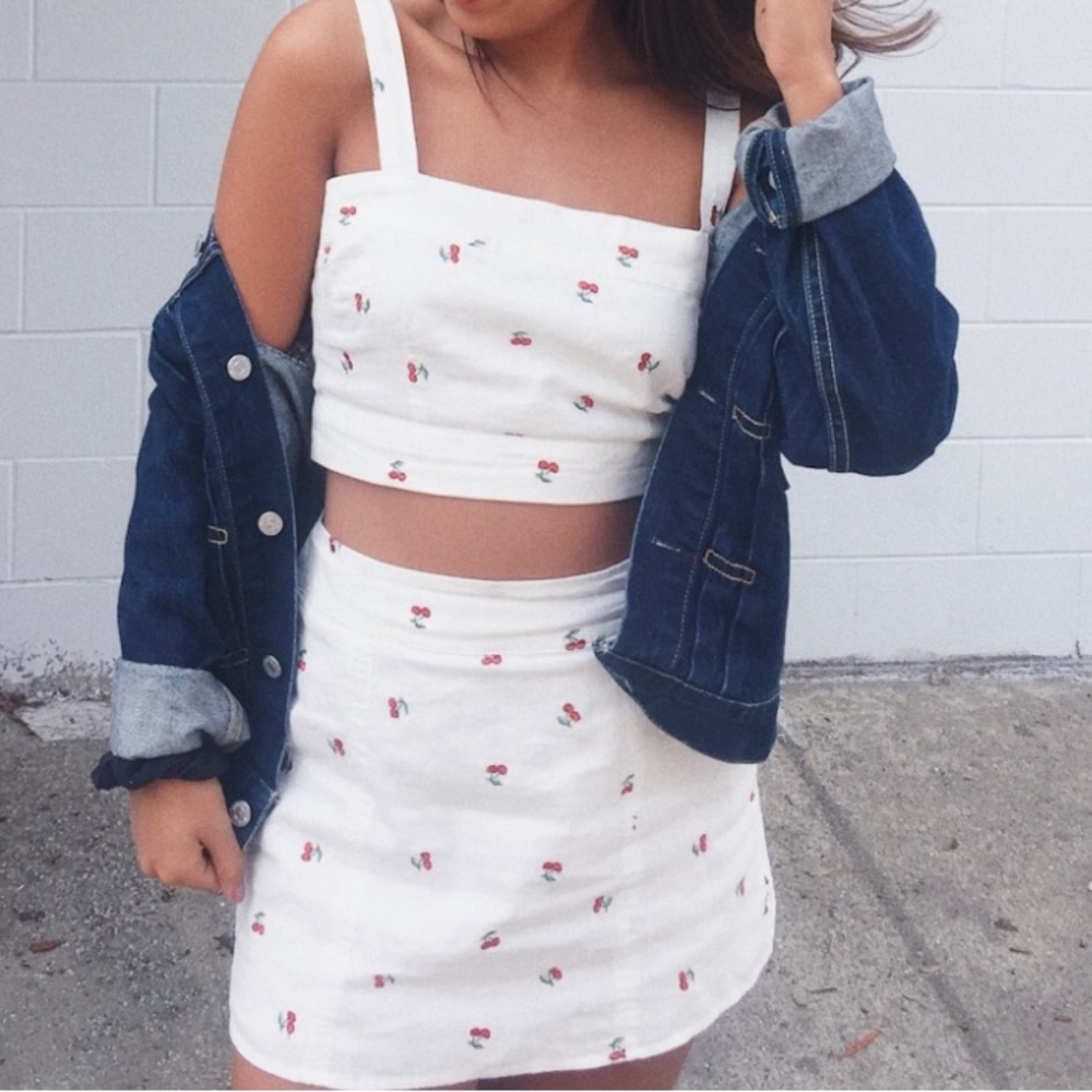 Cherry Print Skirt
